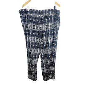 Premise studio boho loose black white wide leg pants 3X